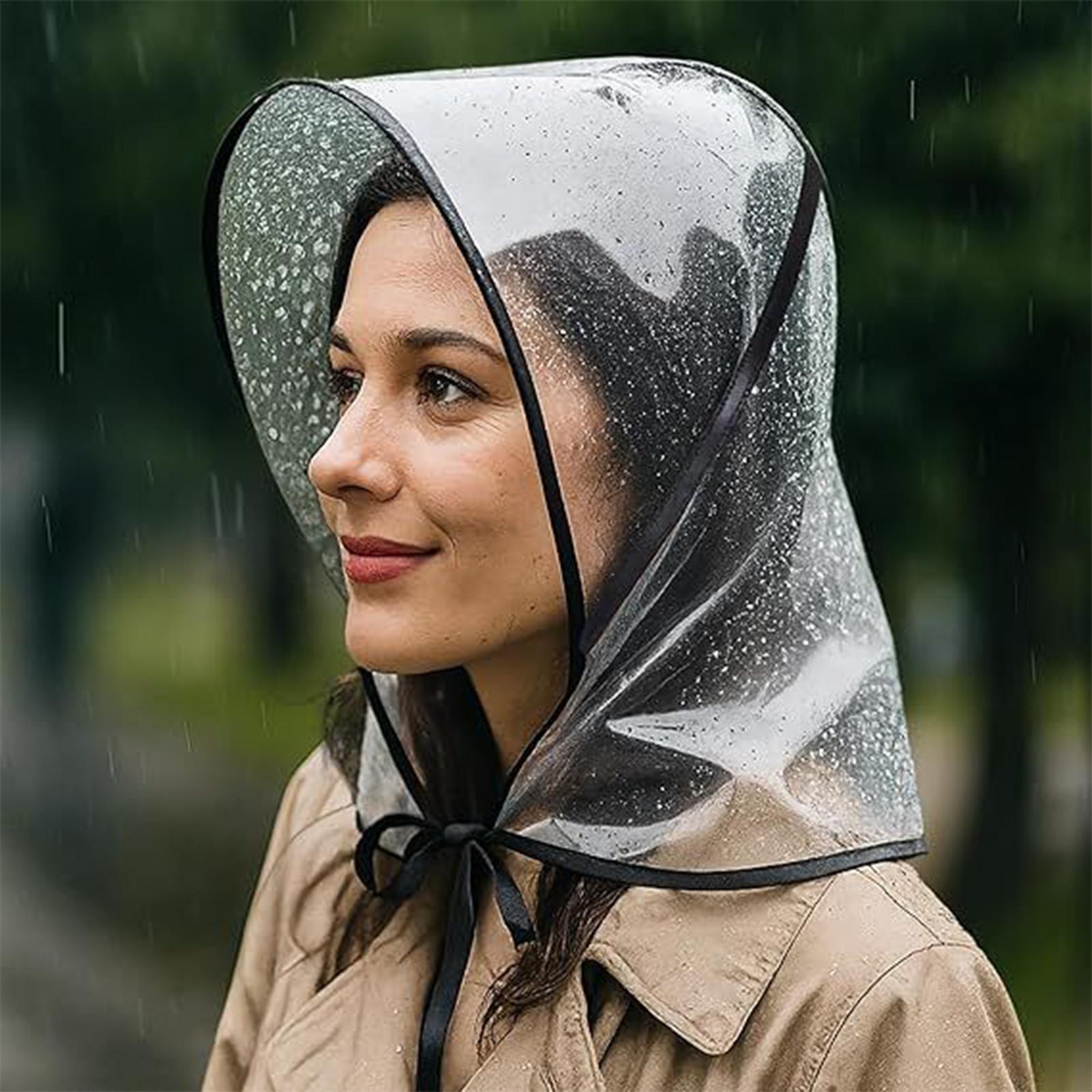 Outdoor Adventure Hat - Wielorazowa Przezroczysta Czapka Przeciwdeszczowa z Daszkiem